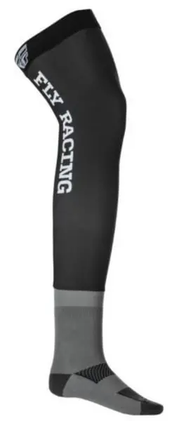 Fly Racing Knee Brace Sock Black Grey White Size L-XL