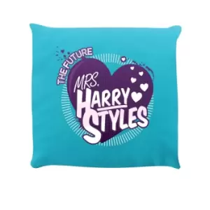 Grindstore The Future Mrs Harry Styles Filled Cushion (One Size) (Turquoise)