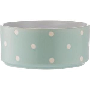 Blue Polka Dot Cat Bowl