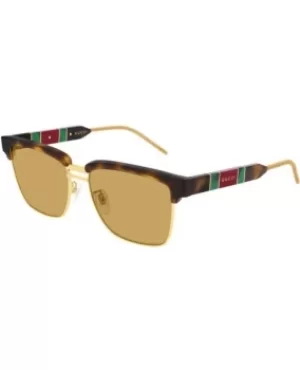 Gucci Havana Acetate Rectangular Mens Sunglasses GG0603S-006 GG0603S-006