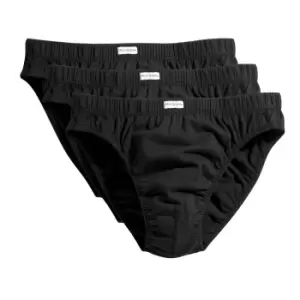 Fruit Of The Loom Mens Classic Slip Briefs (Pack Of 3) (XL) (Black)