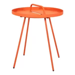 Rio Metal Garden Side Table - Orange