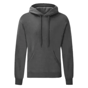 Fruit Of The Loom Mens Hooded Sweatshirt / Hoodie (XL) (Dark Heather)