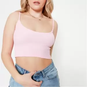 I Saw It First Rib Cami Crop Top - Pink