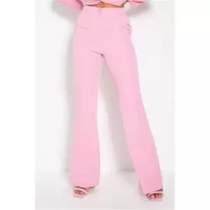 I Saw It First Pink Tailored Woven Flare Trousers - Pink