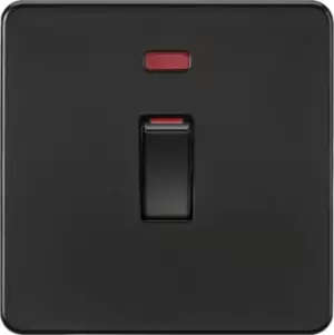 KnightsBridge 45A 1G DP switch with neon - matt black