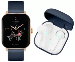 Radley Smart Navy Strap Calling Watch and Earbud Set