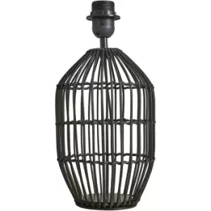 Minisun - Natural Rattan Table Lamp Base - Black