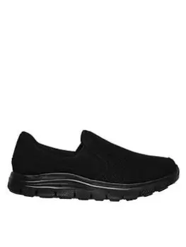 Skechers Relaxed Fit Double Gore Slip Resistant - Black, Size 8, Women