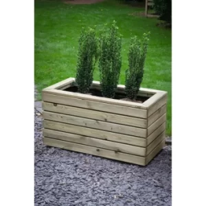 Forest Garden Wooden Linear Double Planter