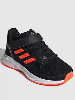 adidas Kids Unisex Runfalcon 2.0 Trainers - Black/Red, Size 12