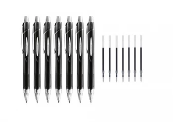 Uniball Jetstream SXN210 Black Pen and Refill PK7