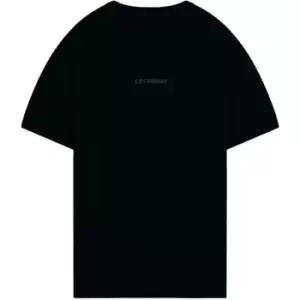 CP COMPANY Front Logo T Shirt - Black