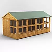 Power Garden Shed 168PAPS Golden Brown 16x8