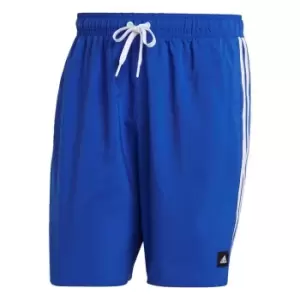 adidas 3-Stripes CLX Swim Shorts Mens - Semi Lucid Blue / White