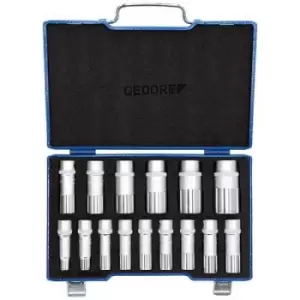 Gedore Bit set Metric 1/2 (12.5 mm) 15 Piece 2190214