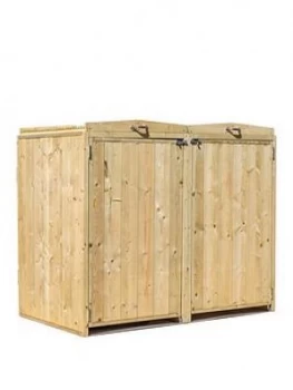 Mercia Garden Products Mercia Pressure Treated Double Bin Store Wood