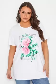 Floral Foil Print T-Shirt