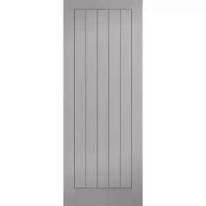 Textured - Vertical Panel - Grey Internal Door - 1981 x 838 x 35mm