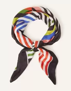 Accessorize Womens Splice Satin Print Scarf, Size: 95x95cm