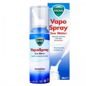 Vicks Vapo Spray Sea Water Hypertonic Vaporising Nasal Spray 100ml