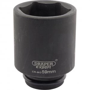 Draper Expert 3/4" Drive Deep Hexagon Impact Socket Metric 3/4" 59mm