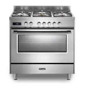 DeLonghi DSR927DFX 90cm Space Single Cavity Dual Fuel Range Cooker St