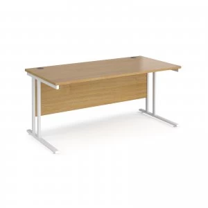 Maestro 25 WL Straight Desk 1600mm x 800mm - White Cantilever Frame o