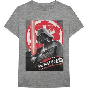 Star Wars - Darth Rock Three Mens Small T-Shirt - Grey