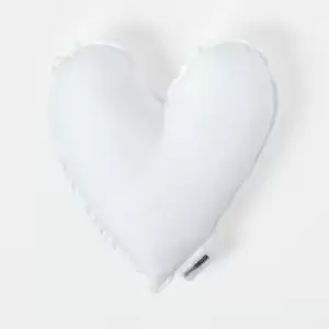 Super Microfibre Heart Shaped Cushion Pad 40cm (16') - White - Homescapes