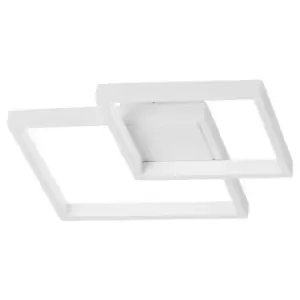 Arvada Integrated LED Semi Flush Light Sandy White Steel Aluminium LED 19W 1342Lm 3000K - Merano