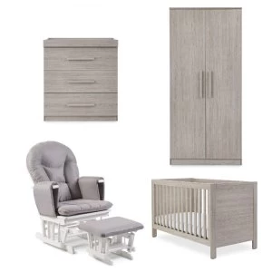 Ickle Bubba Grantham 5 Piece Bundle incl Pocket Sprung Mattress Grey Oak