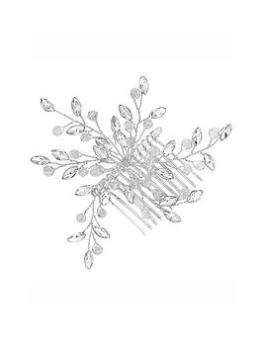 Jon Richard Thea Crystal Beaded Spray Comb - Silver, One Colour, Women