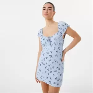 Jack Wills Broderie Prairie Dress - Blue