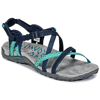 Merrell TERRAN LATTICE II womens Sandals in Blue,5,8,4