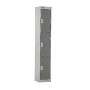 Three Compartment Locker D450mm Dark Grey Door MC00051