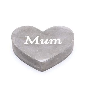 Thoughts Of You Graveside Concrete Heart - Mum