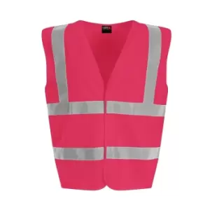 PRO RTX High Visibility Childrens/Kids Waistcoat (S) (Pink)