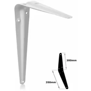 Moderix - Shelf Brackets White London Pattern Metal For Shelving Constructions - Size 300x350mm - Pack of 5