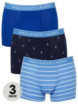 Polo Ralph Lauren 3 Pack of Trunks - Blue/Navy, Blue/Navy, Size XL, Men