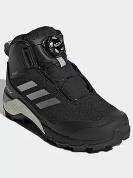 adidas Terrex Winter Mid Boa Hiking Shoes, Black/Silver, Size 3