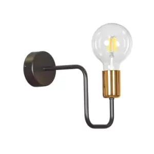 Veken Black/Copper Wall Lamp 1x E27