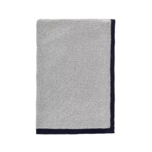 Bedeck of Belfast Oka Knitted Throw, Midnight