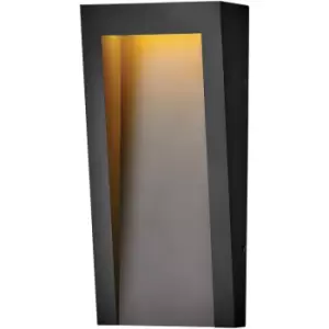 Elstead Hinkley Taper Outdoor Recessed Wall Lamp Textured Black, 3000K, IP44