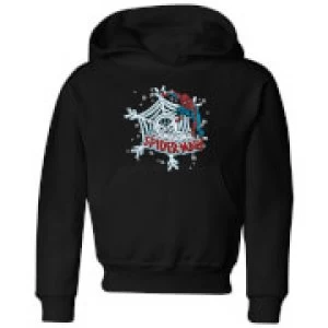 Marvel The Amazing Spider-Man Snowflake Web Kids Christmas Hoodie - Black - 3-4 Years