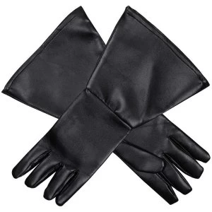 Western Gloves Black Fancy Dress Accessory