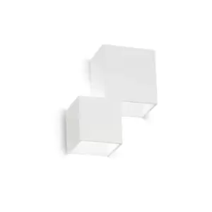 Rubik LED 2 Light Outdoor Wall Light White IP44