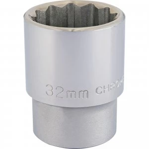 Draper 3/4" Drive Polished Finish Bi Hexagon Socket Metric 3/4" 32mm