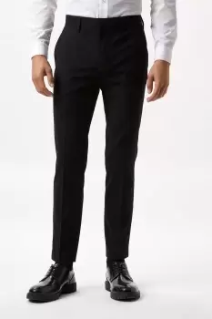 Mens Plus Skinny Fit Black Smart Trousers