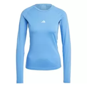 adidas Techfit Long-Sleeve Top Training Long-Sleeve Top W - Blue